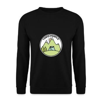 Misanthrope misanthrope phobie humaine time out - Sweat-shirt Unisexe - noir - Devant - Alina (178cm) & Michal (187cm)