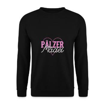 Pfälzer Pfalz Duppeglas Pälzer - Unisex Pullover - Schwarz - Vorne - Alina (178cm) & Michal (187cm)