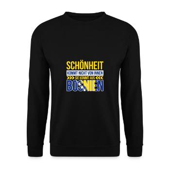 Bosnien Jugoslawien Balkan Herzegowina - Unisex Pullover - Schwarz - Vorne - Alina (178cm) & Michal (187cm)
