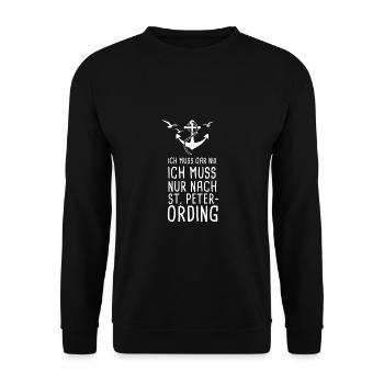 Je dois Gar Nix Je Dois Aller à St. Peter Ording - Sweat-shirt Unisexe - noir - Devant - Alina (178cm) & Michal (187cm)