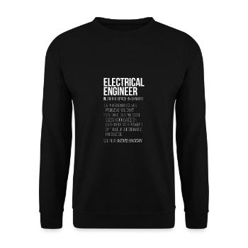 electrical engineer electrical engineering - Unisex Sweatshirt - black - Front - Alina (178cm) & Michal (187cm)