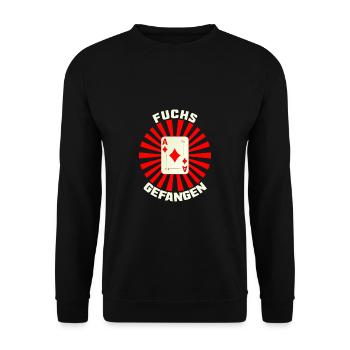 Doppelkopf Kartenspiel Schafkopf Doppelkopfspiel - Unisex Pullover - Schwarz - Vorne - Alina (178cm) & Michal (187cm)
