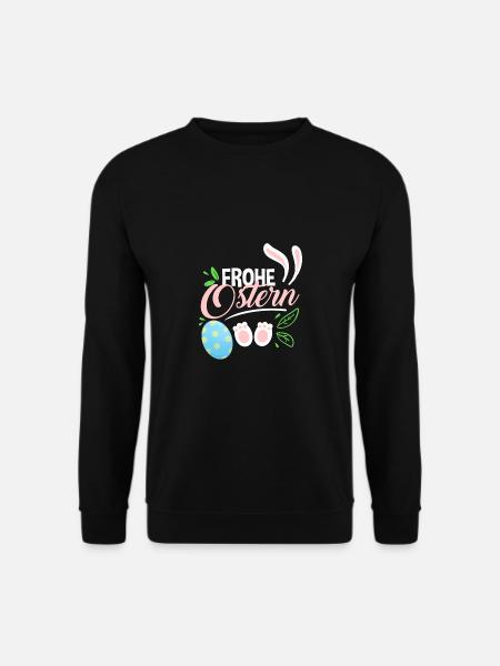 Frohe Ostern schön Dekoriert - Unisex Pullover - Schwarz