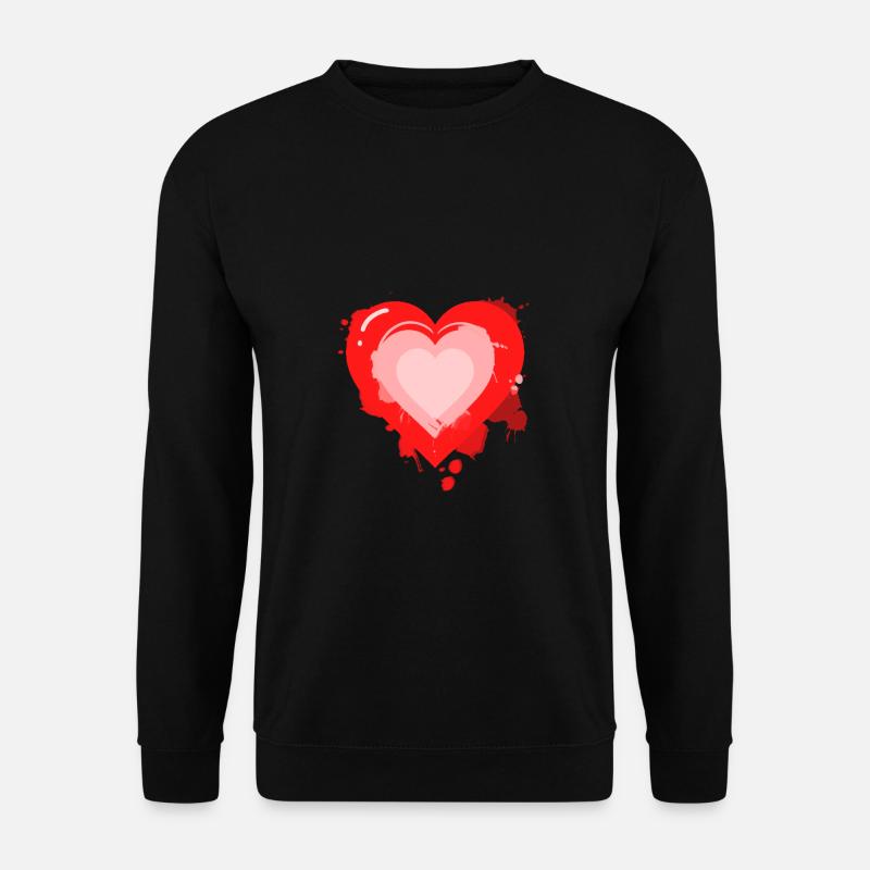 Herz in Herz - Unisex Pullover - Schwarz