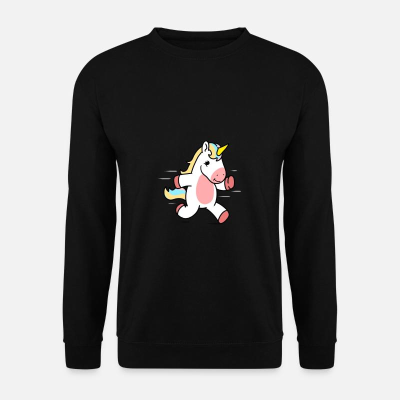 rennendes Einhorn - Unisex Pullover - Schwarz