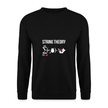 string theory, astrophysics schrödinger cat Phys - Unisex Sweatshirt - black - Front - Alina (178cm) & Michal (187cm)
