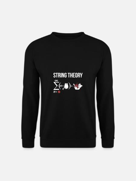 string theory, astrophysics schrödinger cat Phys - Unisex Pullover - Schwarz