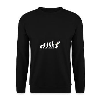 Gotcha Marker Hopper Paintball Field - Unisex Sweatshirt - black - Front - Alina (178cm) & Michal (187cm)
