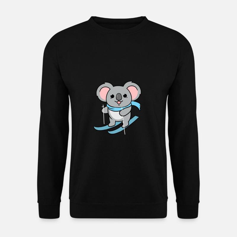 Koala-Skifahren - Unisex Pullover - Schwarz