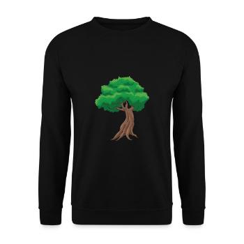 Bonsai Baum - Unisex Pullover - Schwarz - Vorne - Alina (178cm) & Michal (187cm)