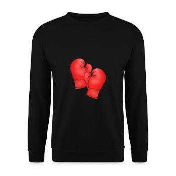 Boxing gloves - Unisex Sweatshirt - black - Front - Alina (178cm) & Michal (187cm)