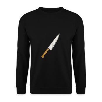 knife - Unisex Sweatshirt - black - Front - Alina (178cm) & Michal (187cm)