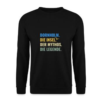 Bornholm Dänemark Insel Urlaub Danmark - Unisex Pullover - Schwarz - Vorne - Alina (178cm) & Michal (187cm)
