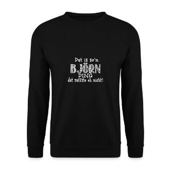 Björn - Unisex Pullover - Schwarz - Vorne - Alina (178cm) & Michal (187cm)