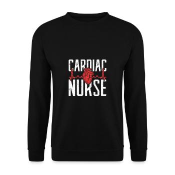Cardiac nurse Cardiologist - Unisex Pullover - Schwarz - Vorne - Alina (178cm) & Michal (187cm)