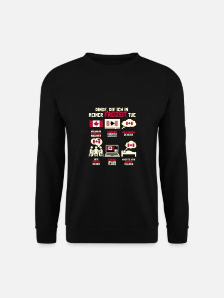 Dinge Die Ich In Meiner Freizeit Tue Canada Kanada - Unisex Pullover - Schwarz