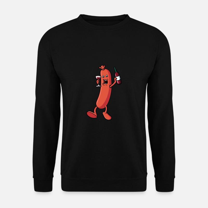 Sausage that drinks wine - Unisex Sweatshirt - black