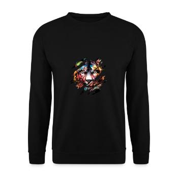 Bengal Tiger Scratch Claw - Unisex Pullover - Schwarz - Vorne - Alina (178cm) & Michal (187cm)