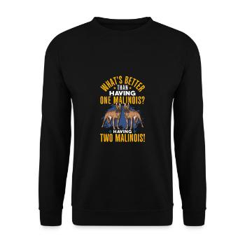 Belgian Malionis Dog Handler - Unisex Sweatshirt - black - Front - Alina (178cm) & Michal (187cm)