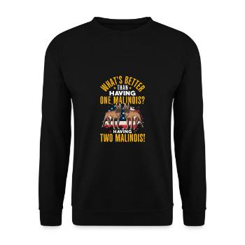 Belgian Malionis Dog Handler - Unisex Sweatshirt - black - Front - Alina (178cm) & Michal (187cm)