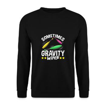 Jongleur parfois la gravité gagne la jonglerie - Sweat-shirt Unisexe - noir - Devant - Alina (178cm) & Michal (187cm)