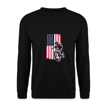 DH Bike MTB Downhill Mountainbike - Unisex Pullover - Schwarz - Vorne - Alina (178cm) & Michal (187cm)