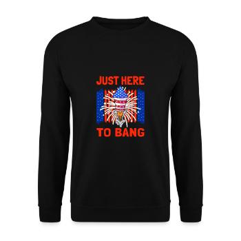 Just Here To Bang USA 4 juillet - Sweat-shirt Unisexe - noir - Devant - Alina (178cm) & Michal (187cm)