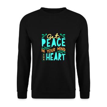 La paix dans votre et l’inspiration de votre cœur - Sweat-shirt Unisexe - noir - Devant - Alina (178cm) & Michal (187cm)