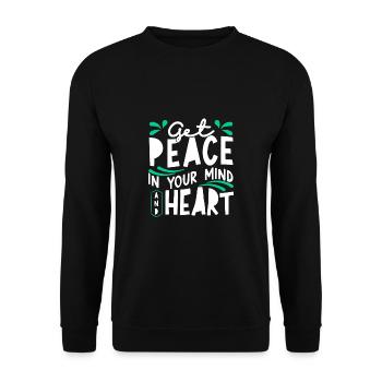La paix dans votre et l’inspiration de votre cœur - Sweat-shirt Unisexe - noir - Devant - Alina (178cm) & Michal (187cm)