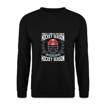 Saison de hockey sur glace Eishockey - Sweat-shirt Unisexe - noir - Devant - Alina (178cm) & Michal (187cm)