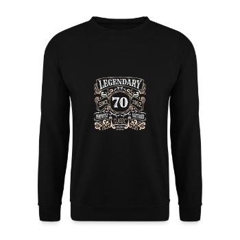 70 Jahre Legendary Since 1952 70. Geburtstag - Unisex Pullover - Schwarz - Vorne - Alina (178cm) & Michal (187cm)