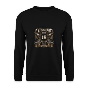 18 Jahre Legendary Since 2004 18. Geburtstag - Unisex Pullover - Schwarz - Vorne - Alina (178cm) & Michal (187cm)