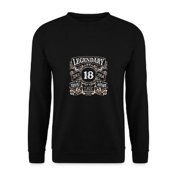 18 Jahre Legendary Since 2004 18. Geburtstag - Unisex Pullover - Schwarz - Vorne - Alina (178cm) & Michal (187cm)