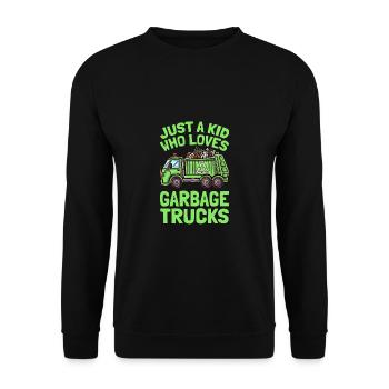 Just A Kid Who Loves Garbage Trucks Garbage Truck - Unisex Sweatshirt - black - Front - Alina (178cm) & Michal (187cm)