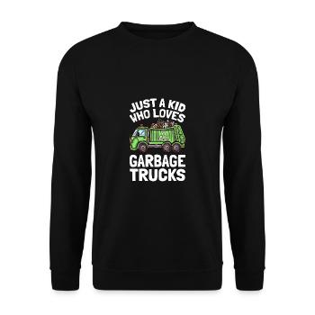 Just A Kid Who Loves Garbage Trucks Garbage Truck - Unisex Sweatshirt - black - Front - Alina (178cm) & Michal (187cm)