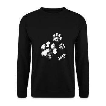 Pattes de chien - Chiens - Sweat-shirt Unisexe - noir - Devant - Alina (178cm) & Michal (187cm)