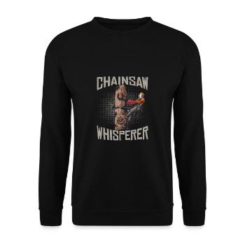 Tronçonneuse Chuchoteur Bûcheron Tronçonneuse - Sweat-shirt Unisexe - noir - Devant - Alina (178cm) & Michal (187cm)