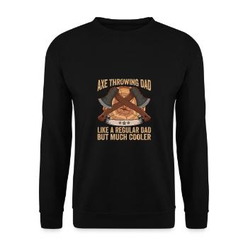 Hache Lancer de hache Papa Bûcheron - Sweat-shirt Unisexe - noir - Devant - Alina (178cm) & Michal (187cm)