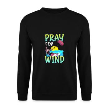 Kitesurfer Priez pour le kitesurf éolien - Sweat-shirt Unisexe - noir - Devant - Alina (178cm) & Michal (187cm)