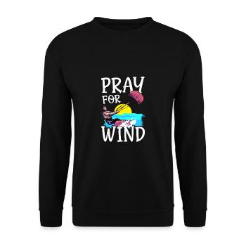 Kitesurfer Priez pour le kitesurf éolien - Sweat-shirt Unisexe - noir - Devant - Alina (178cm) & Michal (187cm)