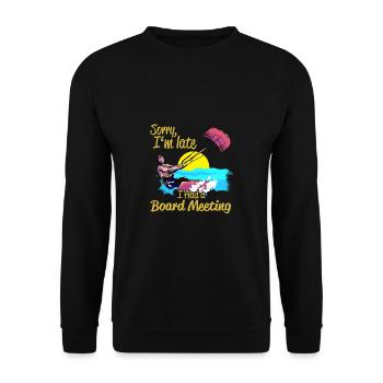 Kiteboarding I Had A Board Meeting Kitesurfing - Unisex Sweatshirt - black - Front - Alina (178cm) & Michal (187cm)