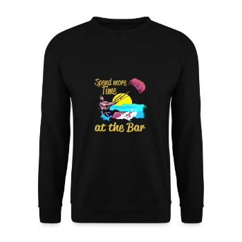 Kiteboarding Spend More Time At The Bar - Unisex Sweatshirt - black - Front - Alina (178cm) & Michal (187cm)