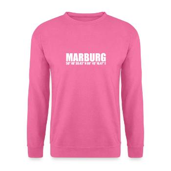 Marburg Koordinaten - Unisex Pullover - Pink - Vorne
