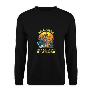 Halloween Isn't Just A Day It's A Season - Unisex Sweatshirt - black - Front - Alina (178cm) & Michal (187cm)
