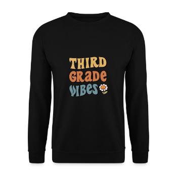 3e année Troisième année Vibes 3e année École - Sweat-shirt Unisexe - noir - Devant - Alina (178cm) & Michal (187cm)