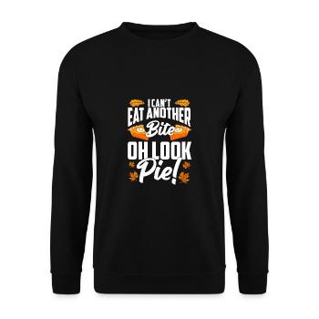 Can't Eat Another Bite Oh Look Pie Funny - Unisex Sweatshirt - black - Front - Alina (178cm) & Michal (187cm)