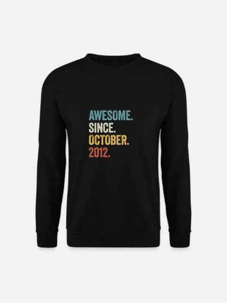 Awesome Since October 2012 10. Geburtstag - Unisex Pullover - Schwarz