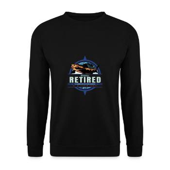 Locataire O’Fishally Retraité Pension Pêcheur Pêcheur - Sweat-shirt Unisexe - noir - Devant - Alina (178cm) & Michal (187cm)