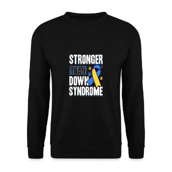 Sensibilisation au syndrome de Down - Sweat-shirt Unisexe - noir - Devant - Alina (178cm) & Michal (187cm)