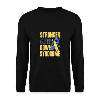 Sensibilisation au syndrome de Down - Sweat-shirt Unisexe - noir - Devant - Alina (178cm) & Michal (187cm)